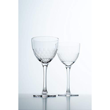 Amehla Hive Glass Honeycomb Nick & Nora Cocktail Glasses Set
