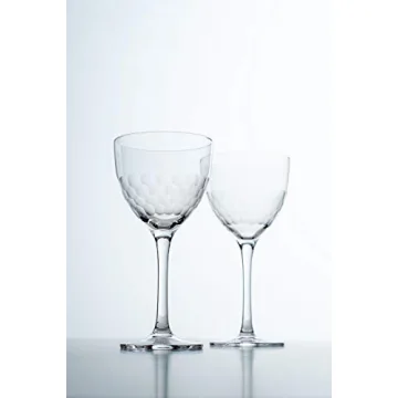 Amehla Hive Glass Honeycomb Nick & Nora Cocktail Glasses Set