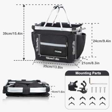 COFIT Detachable Bike Basket for Pets and Cargo