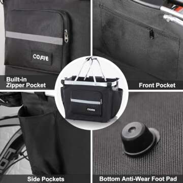 COFIT Detachable Bike Basket for Pets and Cargo