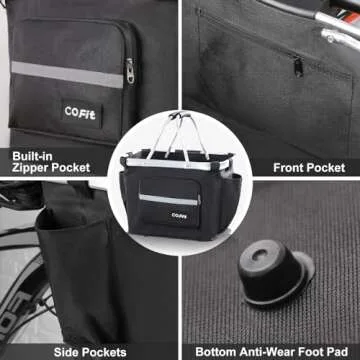 COFIT Detachable Bike Basket for Pets and Cargo