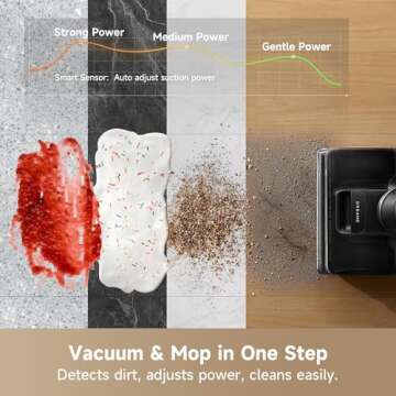 DREAME H12 Pro FlexReach Wet Dry Vacuum Cleaner, 0 Tangle Cordless Vacuum Mop All-in-One for Hard Fl...