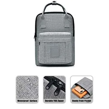 HotStyle BESTIE Mini Backpack Purse in Classic Grey - Stylish & Functional