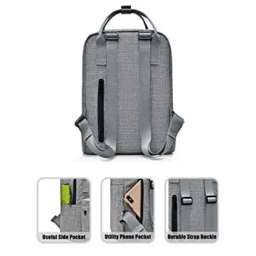 HotStyle BESTIE Mini Backpack Purse in Classic Grey - Stylish & Functional