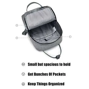 HotStyle BESTIE Mini Backpack Purse in Classic Grey - Stylish & Functional