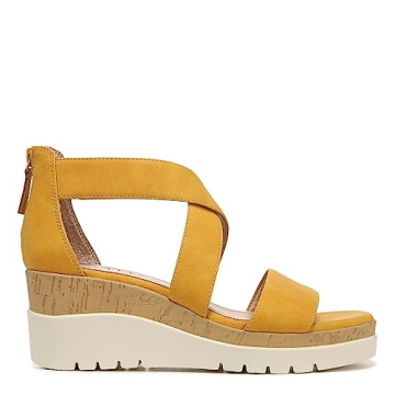 Naturalizer SOUL Goodtimes Wedge Sandals - Yellow Suede