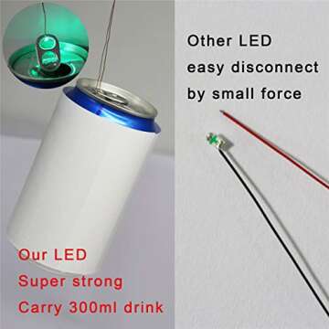 25pcs Pre-soldered Wired Micro Litz Wired Leads Rainbow RGB Color Fade Mode SMD Led 0603 + Muti-Resistor, Bowerful