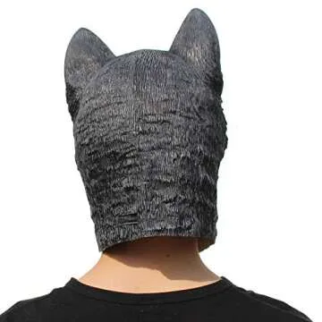 PartyHop Husky Dog Mask Animal Latex Full Head Mask Fancy Dress for Halloween Carnival Costume Party