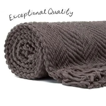 Cozy Chanasya Knit Throw Blanket with Tassels 50" x 65"