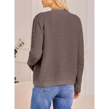 Dokotoo Women's Trendy Chunky Knit Cardigan for Fall