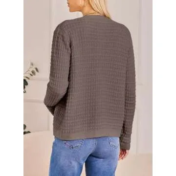 Dokotoo Women's Trendy Chunky Knit Cardigan for Fall