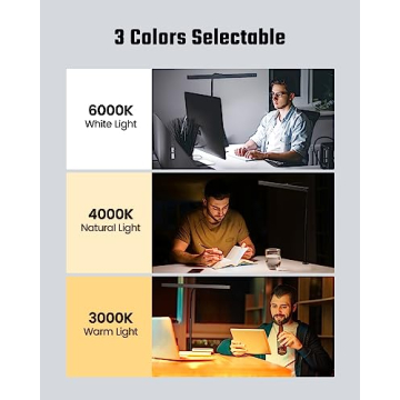 Adjustable SUPERDANNY LED Desk Lamp with Eye-Care Technology