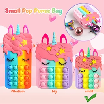 ATESSON Pop Purse - Unicorn Sensory Bag for Girls