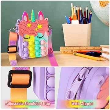 ATESSON Pop Purse - Unicorn Sensory Bag for Girls