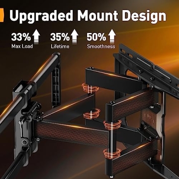 Full Motion TV Wall Mount for 40-86" Flat & Curved TVs