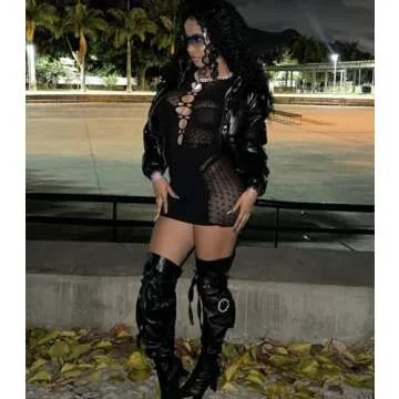 Buitifo Sexy Lingerie for Women Dress One Piece Babydoll Sleepwear Party Clubwear with Oversleeve (Black,One Size)