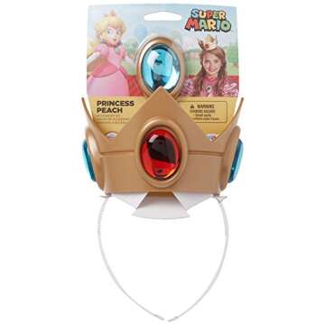 Nintendo Super Mario Brothers Princess Peach Crown and Amulet