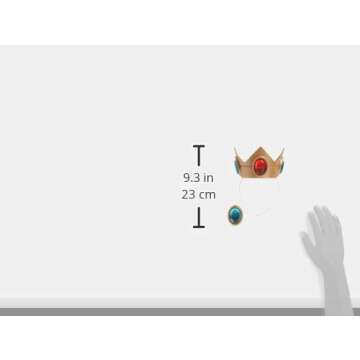 Nintendo Super Mario Brothers Princess Peach Crown and Amulet