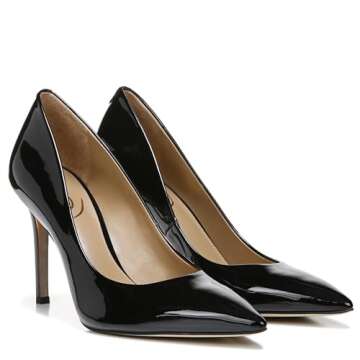 Sam Edelman Women's Hazel Dress Pump, Black Patent, 10 M US