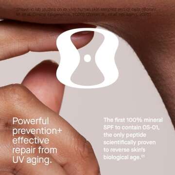 OneSkin FACE SPF OS-01 Peptide Broad Spectrum SPF 30+ Mineral Sunscreen- Scientifically Proven to Pr...
