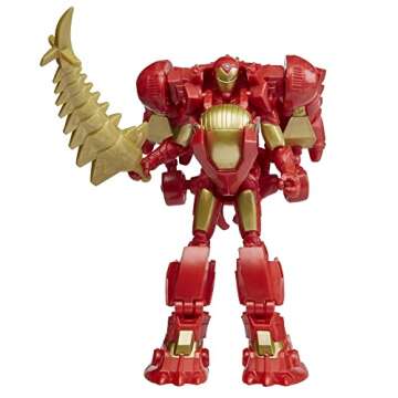 Marvel Mech Strike Mechasaurs, 4-Inch Iron Man with Iron Stomper Mechasaur Action Figures, Super Hero Toys for Kids Ages 4 and Up