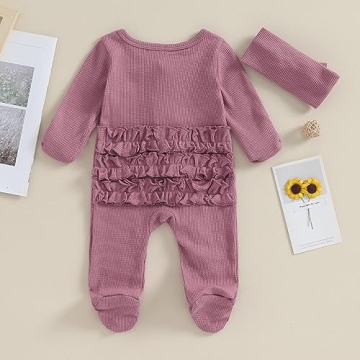 Ayalinggo Organic Cotton Ruffle Jumpsuit for Newborns