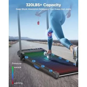 COZYINN Walking Pad Under Desk Treadmill: 2 in 1 Folding Incline Treadmill for Home Office with Console Remote APP Control - 2.5HP Quiet Portable Foldable Walking Pad with 320lbs Capacity LED Screen