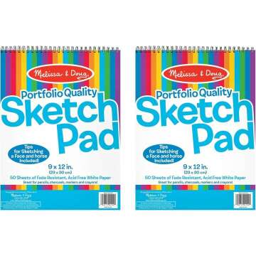 Melissa & Doug Sketch Pad - 50 Sheets, 2-Pack