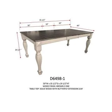 Kings Brand Furniture - Almon 2-Tone Brown Wood 7-Piece Dining Room Set, Table & 6 Chairs