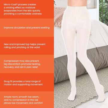 TherafirmLIGHT Women's Support Tights 10-15mmHg Compression