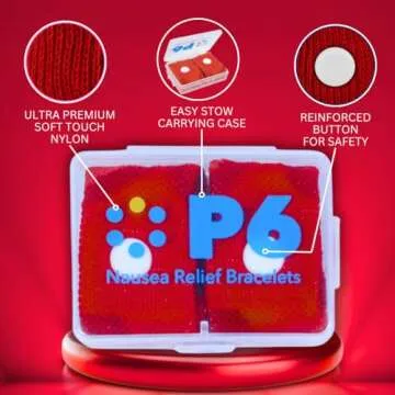 P6 Health Original Natural Anti-Nausea Relief Motion Car Sea Sickness Relief Children's Wrist Bands ...