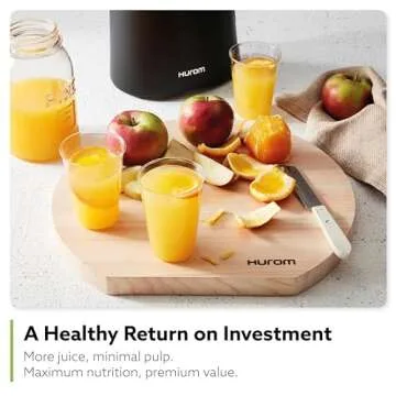 Hurom H-AA Slow Juicer, White | High Yield | Quiet 150 Watt Motor | BPA Free | 500ml (16.9oz) Chamber | Slow Squeeze | Quick & Easy Assembly | Cold Press Masticating Juicer