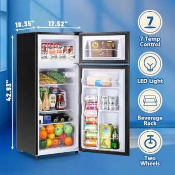 Compact DEMULLER 4.5 CU.FT Mini Fridge for Small Spaces