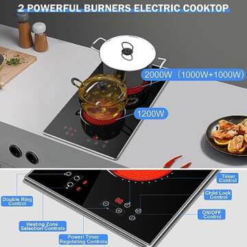 Hobsir 2 Burners Electric Cooktop - Compact and Efficient Cooking Solution