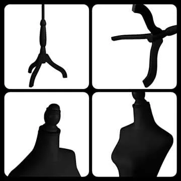 Adjustable Female Mannequin Dress Form with Tripod Stand