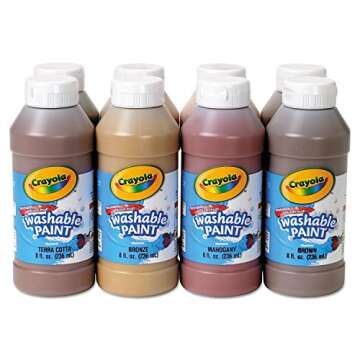 Crayola Multicultural Washable Paint Pack - Set of 8 Bottles