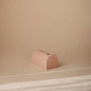 mushie Bath Spout Cover | Soft Silicone Bathtub Faucet Safety Guard for Kids | Universal Fit (Blush)