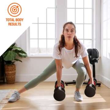 SKOK 55 lbs Adjustable Dumbbell Set Weight Setfor Men and Women - Anti-Slip Weights with Fast Adjust Handle and Tray, Black