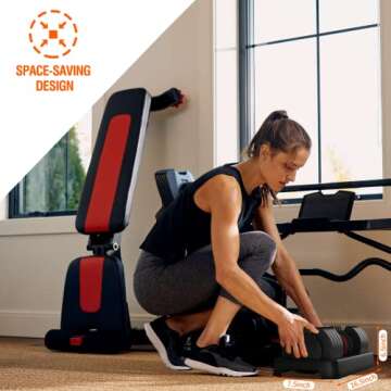 SKOK 55 lbs Adjustable Dumbbell Set Weight Setfor Men and Women - Anti-Slip Weights with Fast Adjust Handle and Tray, Black