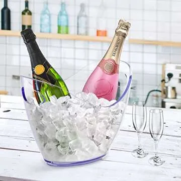 Devine Accessories - Ice Bucket Clear Acrylic 3.5 Liter Good for 2 Wine or Champagne Bottles Ice Bucket (1)