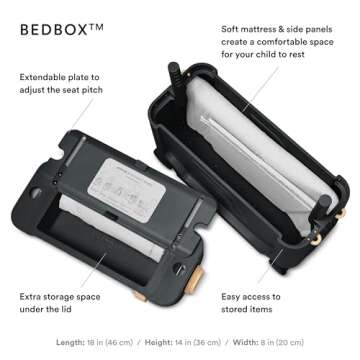 Stokke JetKids Travel Bundle, Black - Includes Kid’s Ride-On Suitcase & In-Flight Bed + Adjustable, Lightweight & Expandable Crew BackPack - Travel Essentials for Kids - Best for Ages 3-7