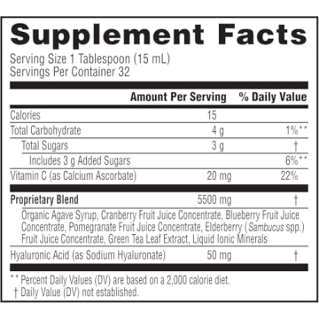 NeoCell Hyaluronic Acid Liquid with Vitamin C - 16 Fl Oz