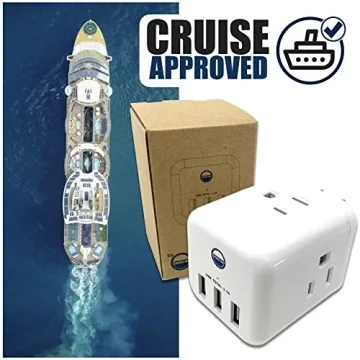 Cruise Approved Power Strip 6 Outlets 3 USB Ports Compact