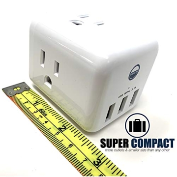 Cruise Approved Power Strip 6 Outlets 3 USB Ports Compact