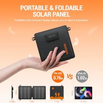 GOODaaa 10W Solar Charger - Waterproof, Portable, Dual USB