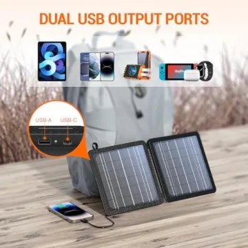 GOODaaa 10W Solar Charger - Waterproof, Portable, Dual USB