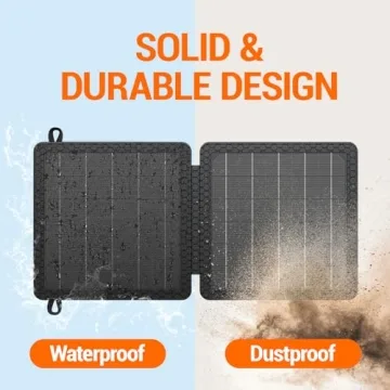 GOODaaa 10W Solar Charger - Waterproof, Portable, Dual USB