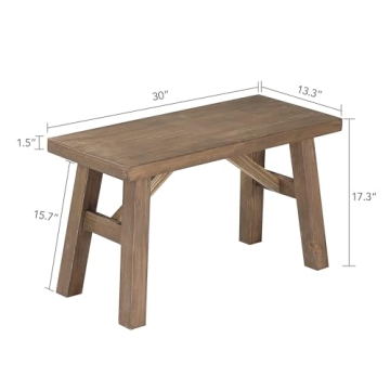 Sawmill Wood Bench - Rustic Charm for Your Home