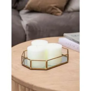 CANDWAX 3x3 Pillar Candle Set of 3 - Decorative Rustic Candles Unscented and Dinner Candles - Ideal as Wedding Candles or Large Candles for Home Interior - Ivory Candles