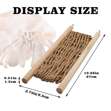 Jinkoozz Hermit Crab Climbing Ladder for Small Animals